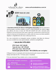 Taxa coleta de lixo